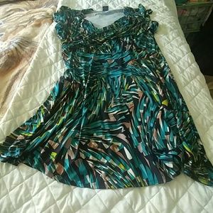 Multi colored print dress